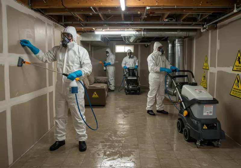 Basement Moisture Removal and Structural Drying process in Lee County, VA